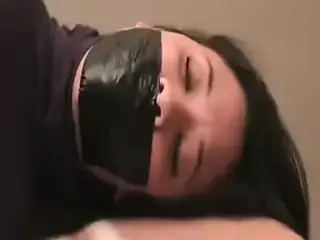 Fragiledesires Black Tape Gagged and Hogtied