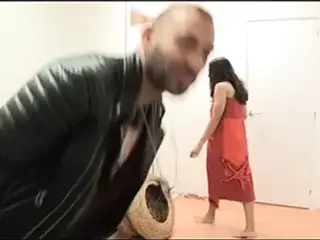 Right after her porn debut, she meets a GIANT COCK!