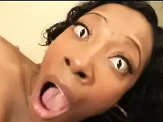 Black well shaped starving chick gets pussy waxed by black huge dick