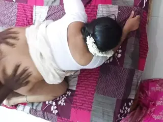 Big ass mallu aunty doggy style hard sex in white blouse and petticoat