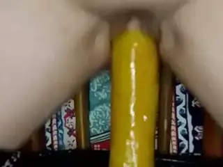 Emmi likes to ride her big dildo 2