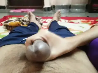 Indian wife doing handjob feeling romantic