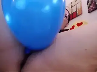 Seven squirting orgasms on seven inflated balloons for you