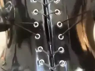 Tightening latex corset