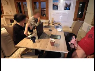 Trainee cock blown at a business meeting! -Alexandra Wett