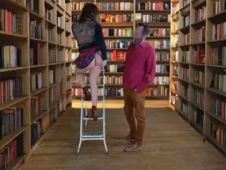 I unexpectedly give the chemistry teacher a blowjob in the library