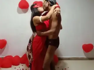 Loving Indian Couple Celebrating Valentines Day With Amazing Hot Sex