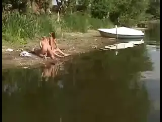 MFF threesome by the lake
