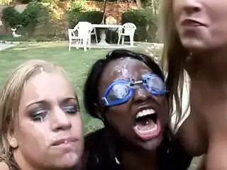 Bukkake threesome