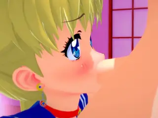 Horny Student Sailor Moon Passionately Sucks Dick l 3D SFM hentai uncensored