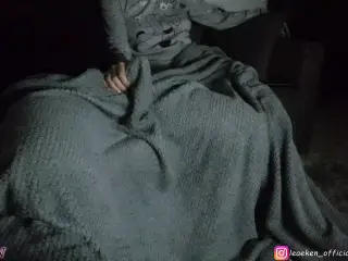 Horror movie night, blanket and cumshot. The best!