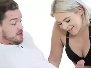 blonde babe Rharri Rhound gets her ass lathered