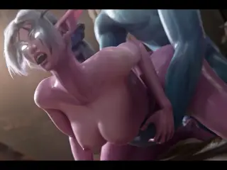 World of Warcraft - Night Elf Loves Thick Troll Cum (Animation with Sounds)