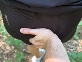 Cum in mouth of Nicky Mist in Park I didn't swallow cum