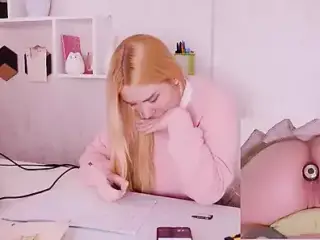 Helping my stepsister with homework but she's too distracted with vibro plug in her ass!