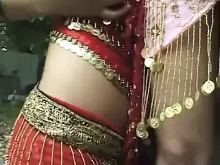 Wild bellydancers with great tits do scissoring with toy