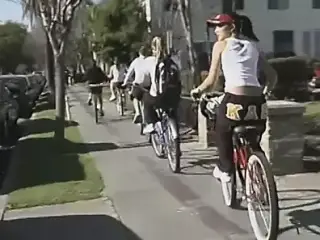 Three randy studs fuck a young babe in the back of their van