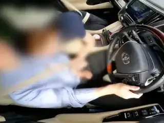 Married Woman Gives Handjob and Blowjob While Driving