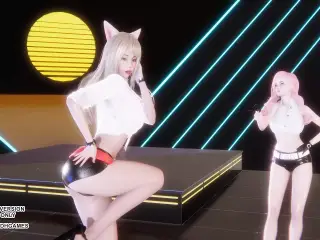 MMD GIRL CRUSH - Oppa, Do you Trust Me Sexy Kpop Dance Ahri Seraphine 4K Leauge Of Legends Hentai