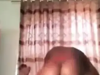 Bajan darkie bouncing on cock