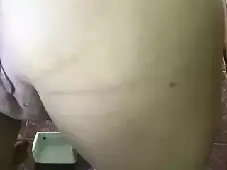 SECRETARY TRAPPED IN THE BATHROOM PISSING