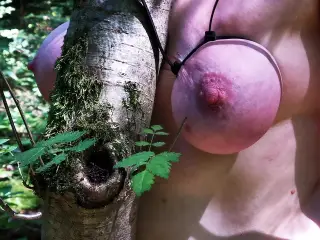 Tie my tits on a tree and punish me