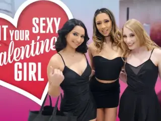 Horny Girls Kallie Taylor, Kimora Quin & Kiana Kumani Share One Fat Cock For Valentine's Day - BFFS