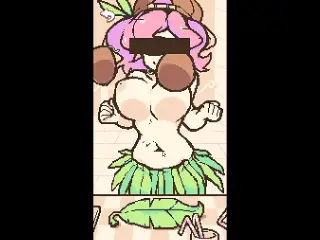 CocoNut Shake - Pixel Hentai game – Huge breasts, beach milking