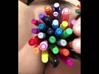 I put a pen in the vagina to the limit.