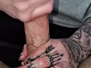 Oily handjob wank 1