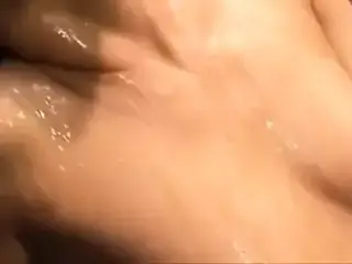 horny babe shower's in cum bukkake