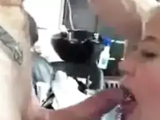 Mature blonde sucking dick