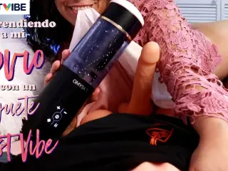 Your girlfriend gives you a masturbator from the BESTVIBE store guided straw roleplay english subtitles