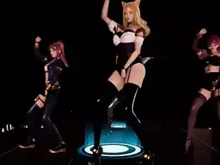 MMD R18 KDA - PopStars Ahri Akali Evelynn Kaisa Streaptease