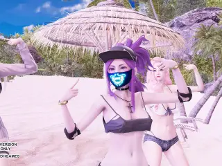 MMD Brave Girls - Chi Mat Ba Ram Ahri Kaisa Seraphine KDA Sexy Hot Dance League of legends Hentai