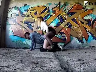 Painting graffiti, fucking a guy and getting cum on my chest