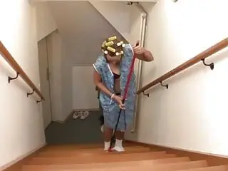 Horny horny cleaning lady lets herself be fucked properly