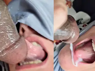 I can't believe I suck the guy in the parking lot cock and swallow his cum - BBW SSBBW, cock Cumshot, Cumshot In Mouth, hijab