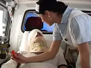 Amazing looking nurse pleasing her patient's hard cock