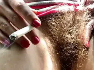 Hairy Pussy Girl Smoking Outdoors – Smoking Fetish Videos