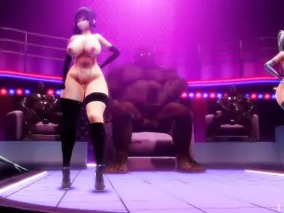 Sexy BBW Girls With Huge Ass Dancing (3D HENTAI)