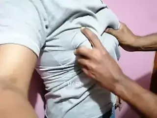 Boyfriend Sucks My Big Natural Tits Hard