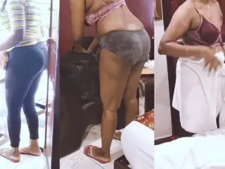 Indian Tamil Girl Dress Changing Infront Of Boy Friend Desi Big Ass.