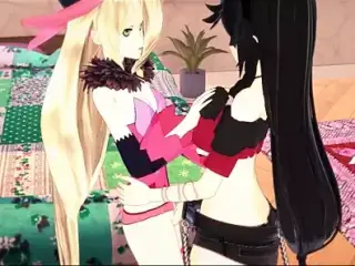 Velvet strapon fucks Magilou. Tales of Berseria Hentai.