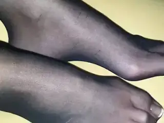 Nylon feet Cumshot compilation #2