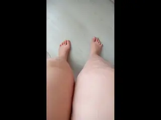 Ssbbw Fat girl with thick fat legs and sagging big belly shaking