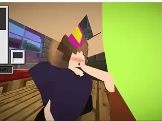 minecraft sex, jenny gives me a blowjob