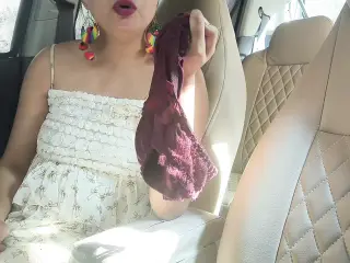 Cute Indian girl sex with het ex-boyfriend fucking harder in car sex smell her panty suck her boobs in hindi