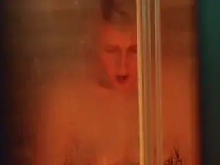 Spying on my neighbor in the shower! Look at her tits!