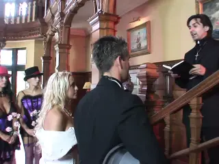 Today is the big day and Savannah Gold is finally getting married - Savannah Gold Has Anal While Wearing The Garters